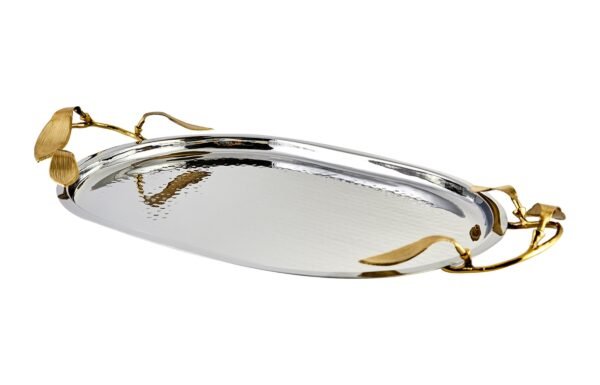 Jumbo Leaf Oval Tepsi 52X32 CM 10845