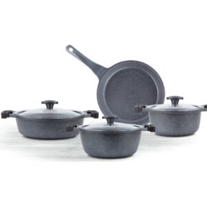 Thermoad 7 Parça Graneu Tencere Tava Seti Gri