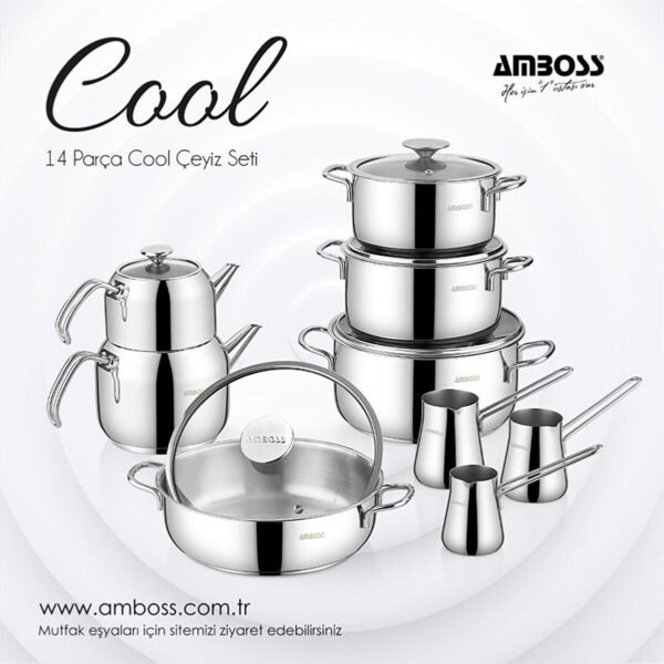 Amboss Cool 14 Parça Çelik Çeyiz Seti
