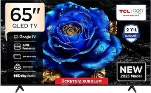 TCL 65T61C 65 inç 165 Ekran Uydu Alıcılı 4K Ultra HD Google Smart QLED TV